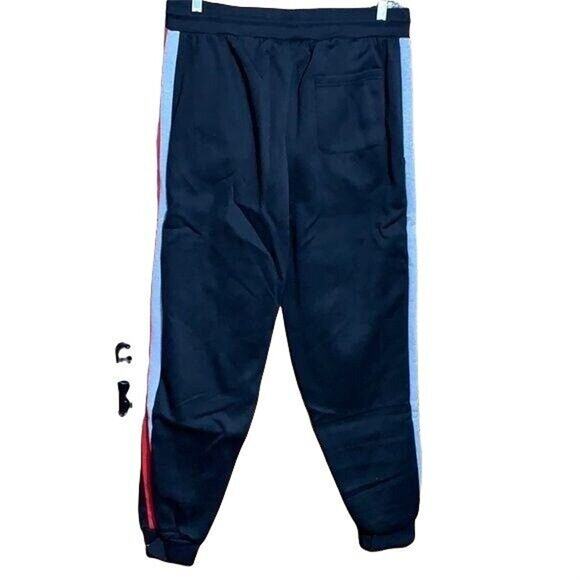 Galaxy by Harvic Mens Joggers Sweatpants Slim Fit Casual Athletic Black Red XL - Picture 4 of 10
